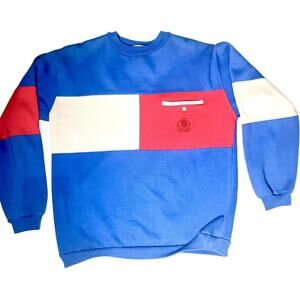 Ivanhoe Sweatshirt Mens Medium Pullover Long Sleeve 90s Color Block